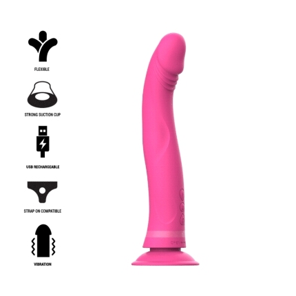 intense - michelangelo dildo vibrador silicona rosa