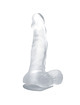 baile - dildo realistico con ventosa y testiculos 16.7 cm transparente
