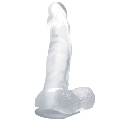 Dildo Realístico Baile com Ventosa Transparente 16.7 cm