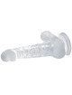 baile - dildo realistico con ventosa y testiculos 16.7 cm transparente