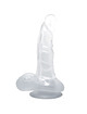 baile - dildo realistico con ventosa y testiculos 16.7 cm transparente