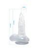 Dildo Realístico Baile com Ventosa Transparente 16.7 cm,D-226641