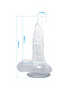 Dildo Realístico Baile com Ventosa Transparente 16.7 cm,D-226641