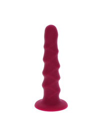 get real - ribbed dong 12 cm rojo