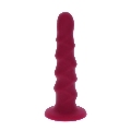get real - ribbed dong 12 cm rojo