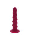 get real - ribbed dong 12 cm red D-234619
