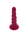 get real - ribbed dong 12 cm red D-234619