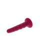 get real - ribbed dong 12 cm red D-234619