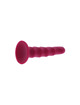 get real - ribbed dong 12 cm red D-234619
