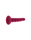 get real - ribbed dong 12 cm red D-234619