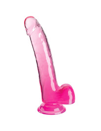king cock - clear dildo with testicles 20.3 cm pink D-236641