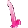 Dildo Realístico King Cock com TestÍculos Rosa 24.8 cm
