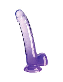 king cock - clear dildo with testicles 20.3 cm purple D-236642