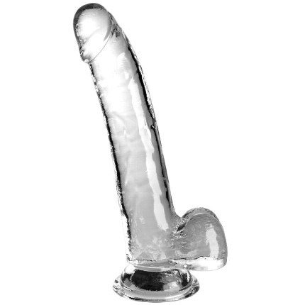 Dildo Realístico King Cock com TestÍculos Transparente 24.8 cm,D-236643
