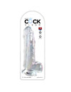 Dildo Realístico King Cock com TestÍculos Transparente 24.8 cm,D-236643