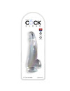 Dildo Realístico King Cock com TestÍculos Transparente 19 cm,D-236645