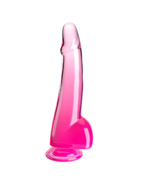 king cock - clear dildo with testicles 19 cm pink D-236646