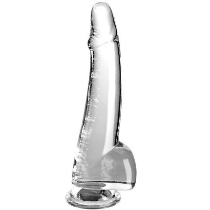 Dildo Realístico King Cock com TestÍculos Transparente 27.9 cm,D-236648