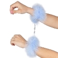 secretplay - blue light marabou handcuffs