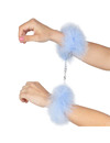 secretplay - blue light marabou handcuffs D-212559