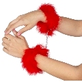 secretplay - red marabou handcuffs