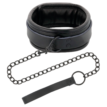 darkness - collar con cadena negro