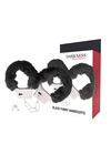 darkness - black lined metal handcuffs D-221226