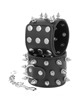 darkness - skulls and bones black spiked handcuffs D-221235