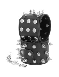 Algemas Darkness Couro Sintético com Spikes Preto,D-221235