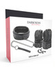 darkness - black leather handcuffs and collar D-221255