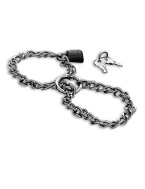 metal hard - handcuffs with stainless steel chain. D-224979