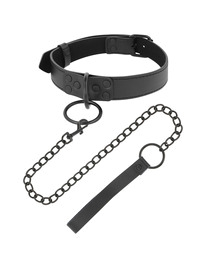 darkness - collar con cadena negro