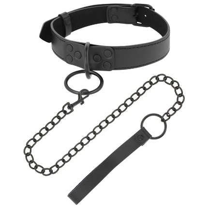 darkness - collar con cadena negro