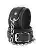 darkness - black textured leather handcuffs D-226691