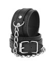 darkness - black textured leather handcuffs D-226691