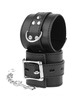 darkness - black leather handcuffs D-226721