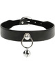coquette - chic desire vegan leather necklace woman accessory rattle/hoop D-226909
