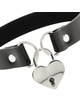 coquette - chic desire collar cuero vegano accesorio corazÓn con llave