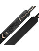 begme - black edition collar cuero vegano con forro de neopreno