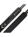 begme - black edition premium vegan leather collar with neoprene lining D-229250