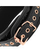 begme - black edition collar cuero vegano con forro de neopreno