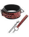begme - red edition premium vegan leather collar with neoprene lining D-229260