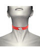 coquette - chic desire red vegan leather necklace woman fetish accessory