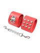ohmama fetish - red handcuffs with snap closure D-230092
