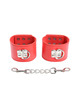 ohmama fetish - red handcuffs with snap closure D-230092