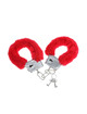 diablo picante - pleasure furry handcuffs red D-230226