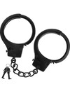fetish submissive - metal handcuffs for black hands with skull key D-235608