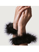 adrien lastic - esposas metal con plumas negro