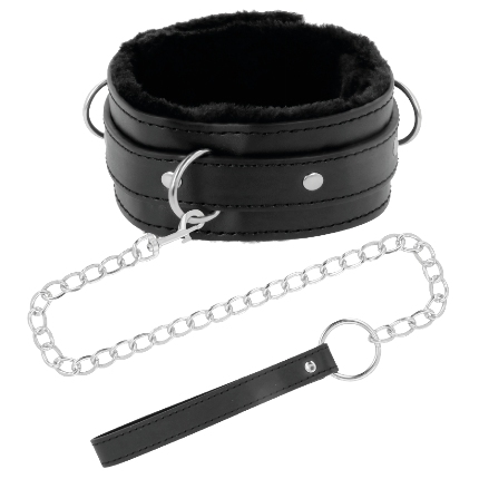 darkness - collar confortable de postura con cadena leather