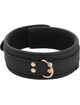 coquette chic desire - fantasy collar cuero vegano con correa y forro de neopreno